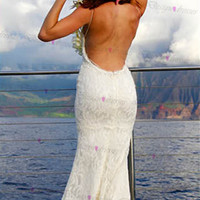 Summer Beach BOHO Wedding Dresses Bohemian Beach Hippie Style Bridal Gowns with Long Sleeves Lace Flower Custom Made - Thumbnail 1