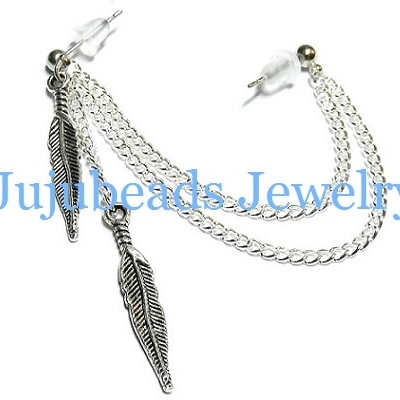 Feather struck double piercing