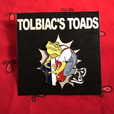 Tolbiac's toads 1.5" enamel button
