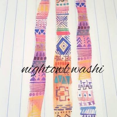 Whimsical multi stripe washi - Thumbnail 4