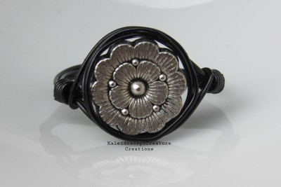 Silver Flower Babe Ring
