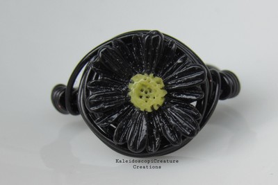 Black on Black Daisy Ring