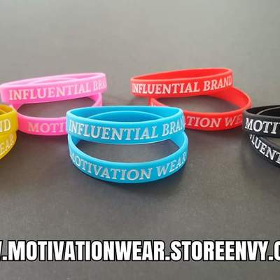 Motivation wear silicone bracelets 