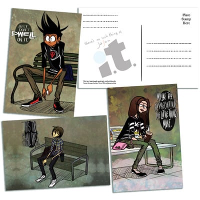 Art postcards (bus stop series, set of 3)