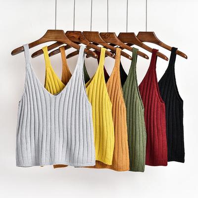 V-neck Knitted Tank Top