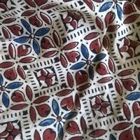 Summer scarf in hand block Ajrak prints - Thumbnail 1