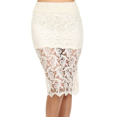 Ivory crochet skirt