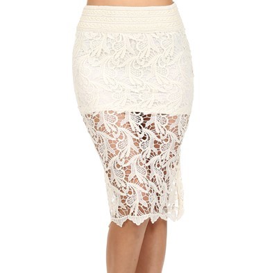 Ivory Crochet Skirt