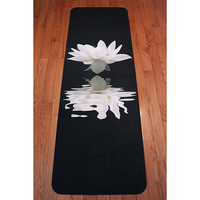 Transcendent lotus – the premium designer eco mat/towel combination yoga mat with raw hemp yoga strap - Thumbnail 1