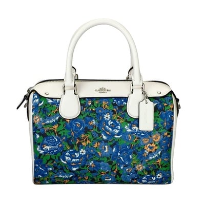 Coach hand-painted floral crossbody satchel