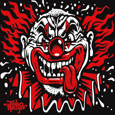 CRAZY CLOWN Sticker (screen printed color vinyl)