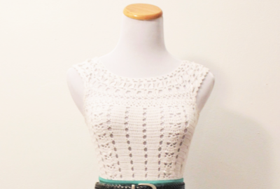 White Crochet Top