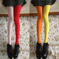 Asymmetry Contrast Color Japanese Tights - Thumbnail 1