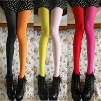 Asymmetry Contrast Color Japanese Tights - Thumbnail 2