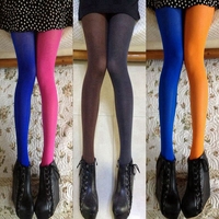 Asymmetry Contrast Color Japanese Tights - Thumbnail 4