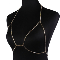 Sexy Crystal Body Chain Bikini Bust Chain - Thumbnail 2