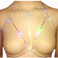 Fashion Simple Gothic Sexy Bra Chain Necklace With Crystal - Thumbnail 4