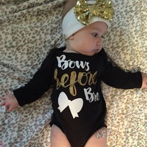 Bows Before Bros Onesie and Headband Set - Thumbnail 2