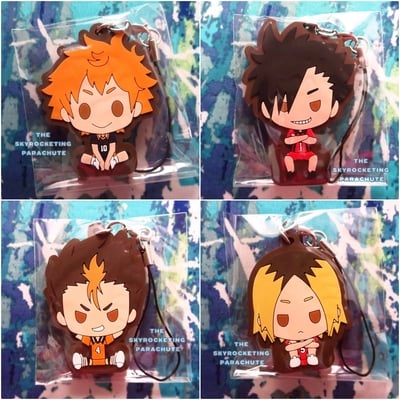 Haikyuu!! Rubber Strap - Hinata Shouyou / Kageyama Tobio / Kuroo Tetsurou / Oikawa Tooru / Azumane Asahi / Nishinoya Yuu / Kozume Kenma / Iwaizumi - 