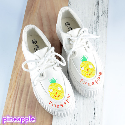 Harajuku cute cow cat hand painted shoes