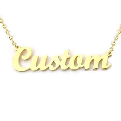 Custom script necklace