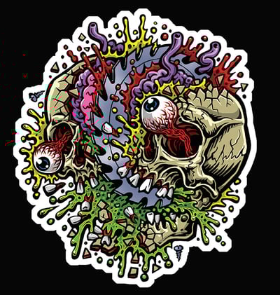 Buzz Kill sticker (full color shaped vinyl)