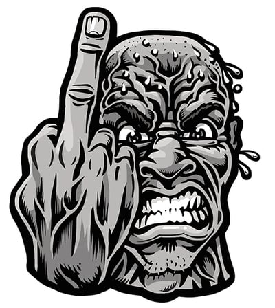 The Finger sticker (full color shaped vinyl)