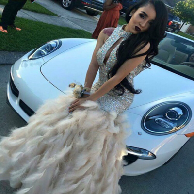 Luxury halter mermaid prom dress,long black girl prom dresses,charming prom dresses,evening dress prom gowns,formal women dress,prom dress - Thumbnail 3