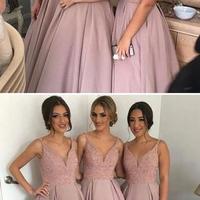 Pretty New Arrival Sparkly Off Shoulder V-Neck Long Prom dress ,Gorgeous Bridesmaid Ball Gown - Thumbnail 1
