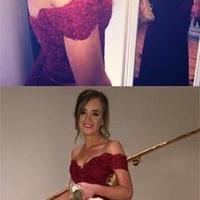 Lace Mermaid prom dresses, off shoulder prom dresses, Lace prom dresses, Prom dresses 2017,Cheap Long Prom Dresses - Thumbnail 2