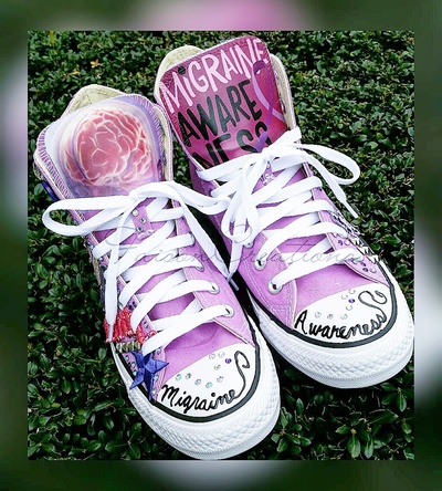 Migraine Awareness Custom Converse