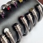 Silver Stainless Steel, Adjustable Round Cuff Cable, Bracelet Unisex-1