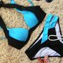 Brazilian Black and Blue Bikini-1