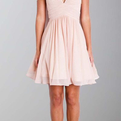 Off the shoulder pink short tank prom dresses