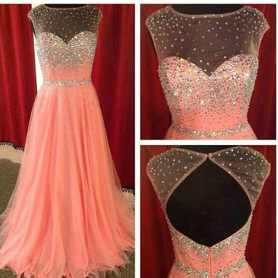 Long prom dresses ,chiffon prom dress , formal gowns floor length