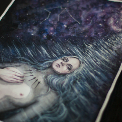 6 of swords - original artwork