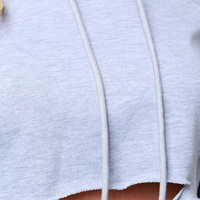 Draped Distressed Crop Top - Thumbnail 1