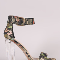 Oriental Embroidered Chunky Heel - Thumbnail 2