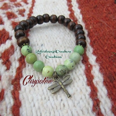 Chrysotine dragonfly bracelet