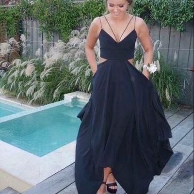 High quality prom dress,spaghetti straps prom dress,sleeveless prom dress,floor length party dress