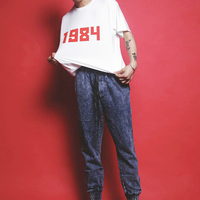 Free Shipping-1 9 8 4 TEE IN WHITE - Thumbnail 2