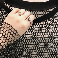 GOTHIC FISHNET LONG SLEEVE SHIRT - Thumbnail 1