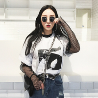 GOTHIC FISHNET LONG SLEEVE SHIRT - Thumbnail 3