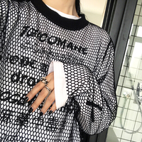 GOTHIC FISHNET LONG SLEEVE SHIRT - Thumbnail 4