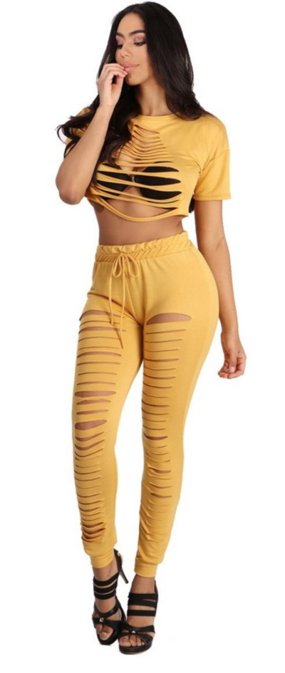 SCARLETT SOFT SWEAT SUIT MUSTARD SET *RESTOCKED*