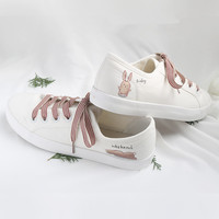 Harajuku cute rabbit hand-painted shoes - Thumbnail 1