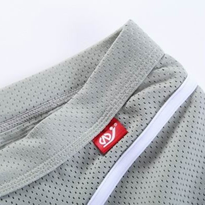 #4003sd gray men's sexy underwer hollow out mesh perforated holes briefs underpants panties