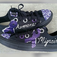 Migraine Awareness Custom Converse - Thumbnail 2