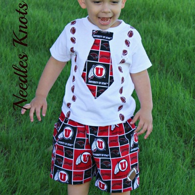 Boys utah utes outfit, baby boys utah utes football outfit, coming home outfit - Thumbnail 2