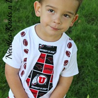 Boys Utah Utes Outfit, Baby Boys Utah Utes Football Outfit, Coming Home Outfit - Thumbnail 1